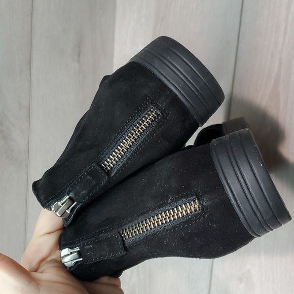 Eileen Fisher Women Powell  Back Zip Suede Platform Clogs Sandals shoes 9.5 - Picture 7 of 11